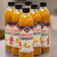 bottles of kombucha