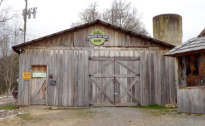 barn-like farm store at Hickory Nut Gap Farm