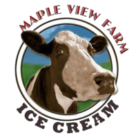 logo of Maple View Farm with cow