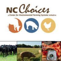 NC Choices logo with three pictures (cows, pigs, and raw meat)