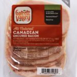 a package of Garrett Valley Canadian bacon