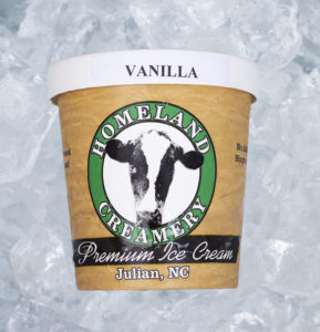 carton of Homeland Creamery ice cream