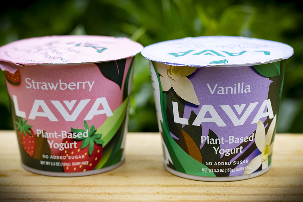 two cups of Lavva plant-based yogurt