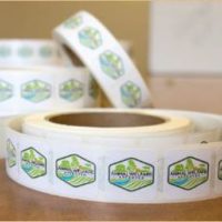 A roll of food label stickers