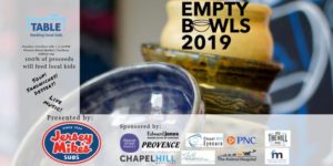 poster for Empty Bowls with sponsor logos