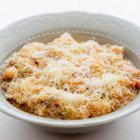 Cauliflower Risotto with bacon and Parmesan