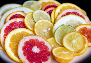 Citrus on a platter