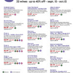 Wine Sale list#1. Save up to 45% on 34 wines. Sale ends October 12.