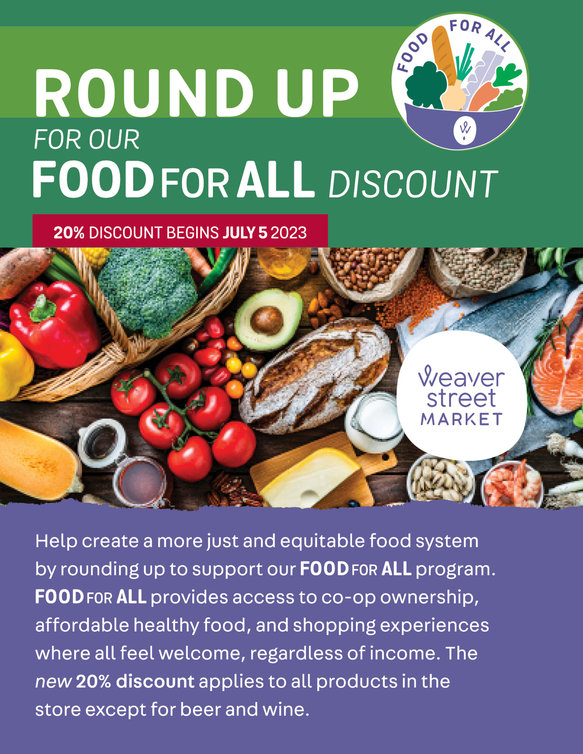 Affordable food discounts