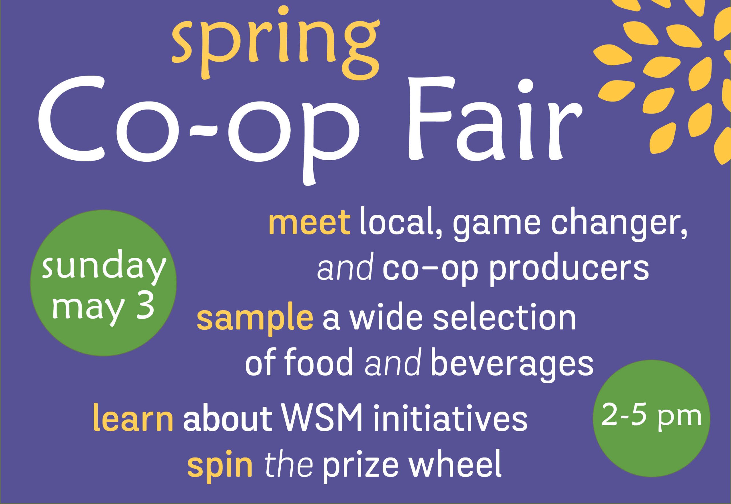Spring Co-op Fair this Sunday!