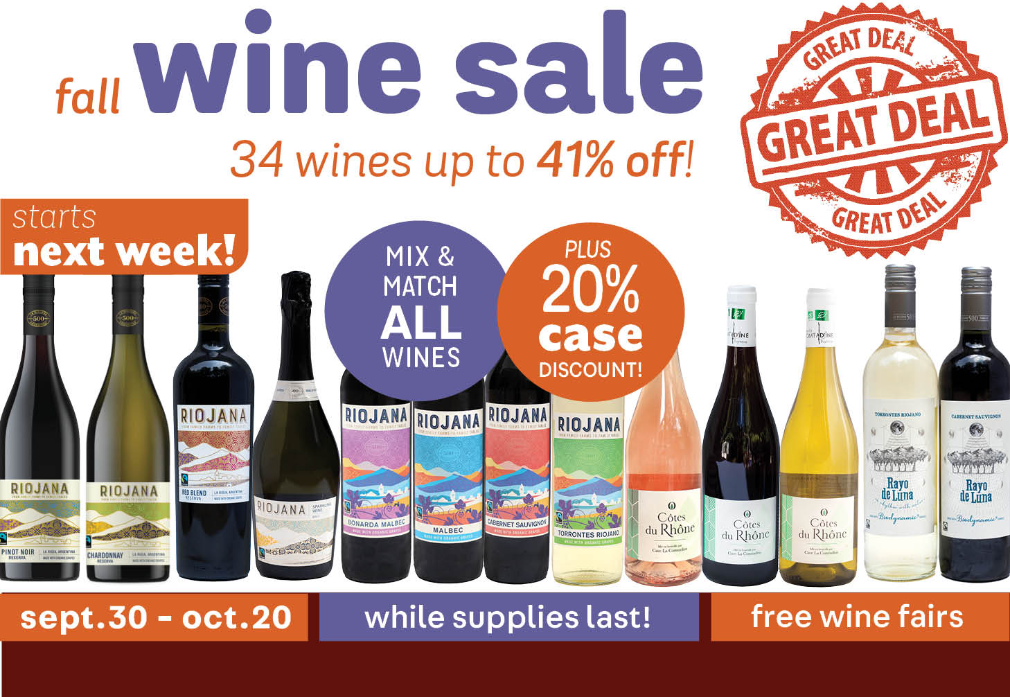 Fall Wine Sale & Fairs